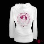 Sudadera mujer, blanca. Japonesa, rosa. Toofeel moda alternativa
