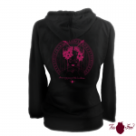 Sudadera mujer, negra. Japonesa, rosa. Toofeel moda alternativa