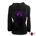 Sudadera mujer, negra. Japonesa, morado. Toofeel moda alternativa