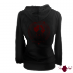 Sudadera mujer, negra. Japonesa, granate. Toofeel moda alternativa