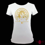 Camiseta manga corta blanca. Vikinga, ámbar. Toofeel
