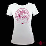 Camiseta manga corta blanca. Vikinga, rosa. Toofeel