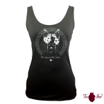 Camiseta tirantes, negra. Japonesa, blanco. Toofeel