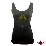 Camiseta tirantes, negra. Japonesa, verde. Toofeel