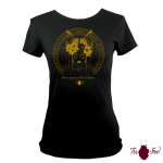 Camiseta manga corta negra. Japonesa, ámbar. Toofeel