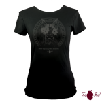 Camiseta manga corta negra. Japonesa, gris. Toofeel