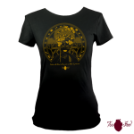Camiseta manga corta negra. Africana, ámbar. Toofeel
