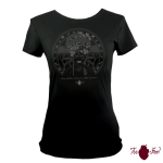 Camiseta manga corta negra. Africana, gris. Toofeel