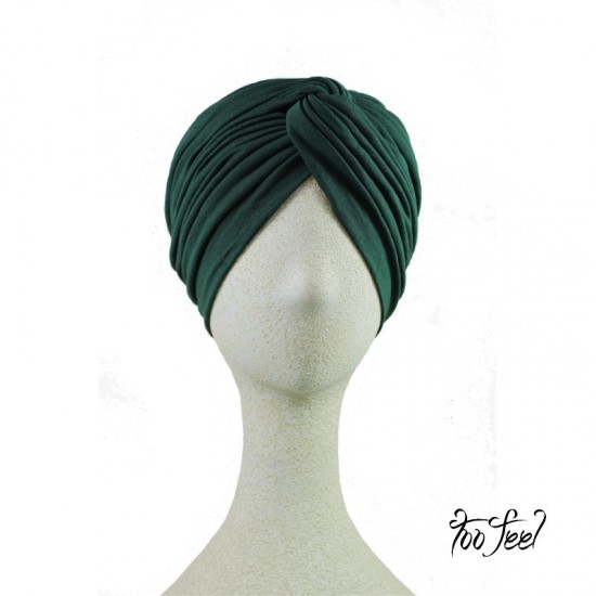 Modelo Turbante multipostura. Verde. Toofeel