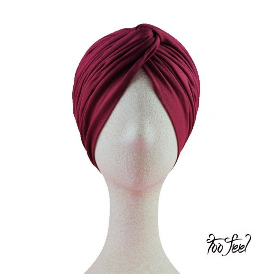 Modelo Turbante multipostura. Granate. Toofeel