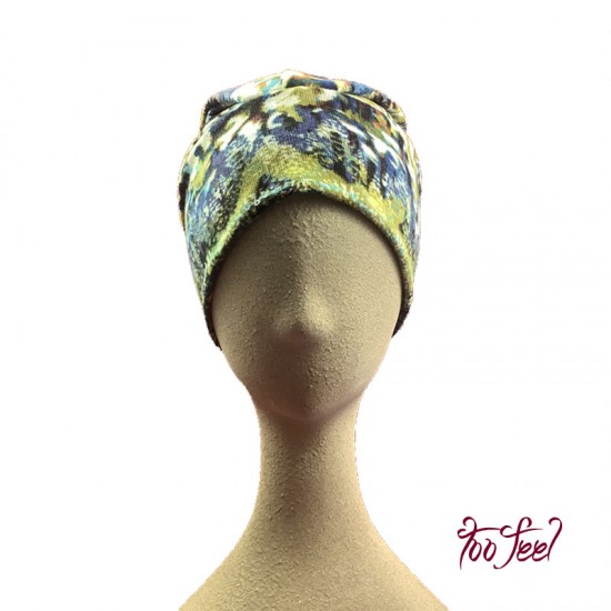 Modelo Turbante gorrito. Estampado 1. Toofeel moda alternativa