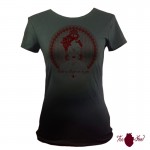 Camiseta manga corta negra. Flamenca, granate, toofeel moda alternativa
