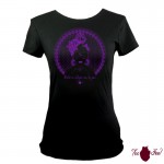 Camiseta manga corta negra. Flamenca, morado, toofeel moda alternativa