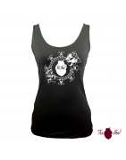 Camiseta mujer tirantes. Logotipo toofeel moda alternativa